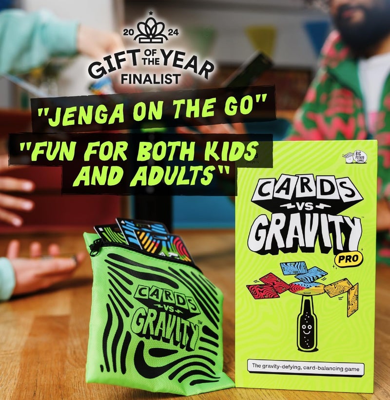 BIG POTATO Cards vs Gravity Pro: Ultimate Stacking & Balancing Travel Game | Waterproof Card Game for Camping, Vacations & Family Fun | 2-8 Players - Image 4